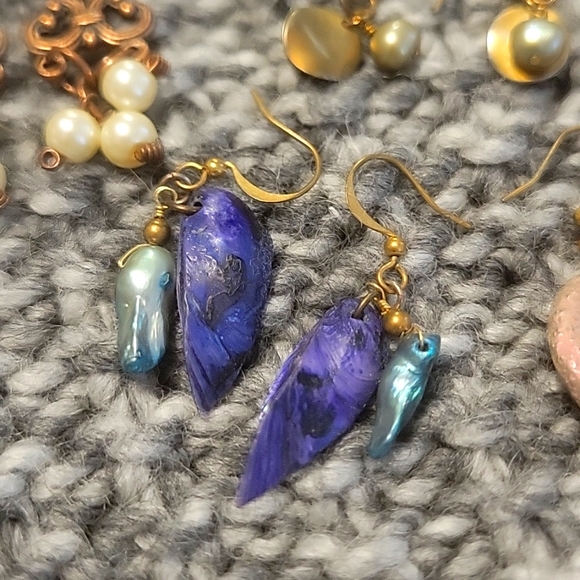 Handmade designer drop earrings - Picture 6 of 6